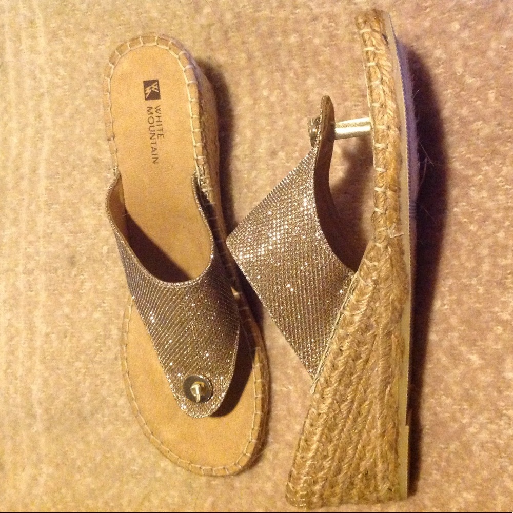 Gorgeous glittery sandals-comfortable!